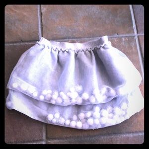 Metallic silver skirt